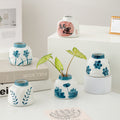 Zen Minimalist Blue & White Bud Vase | Handcrafted Dehua Porcelain
